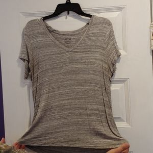 Gray v-neck